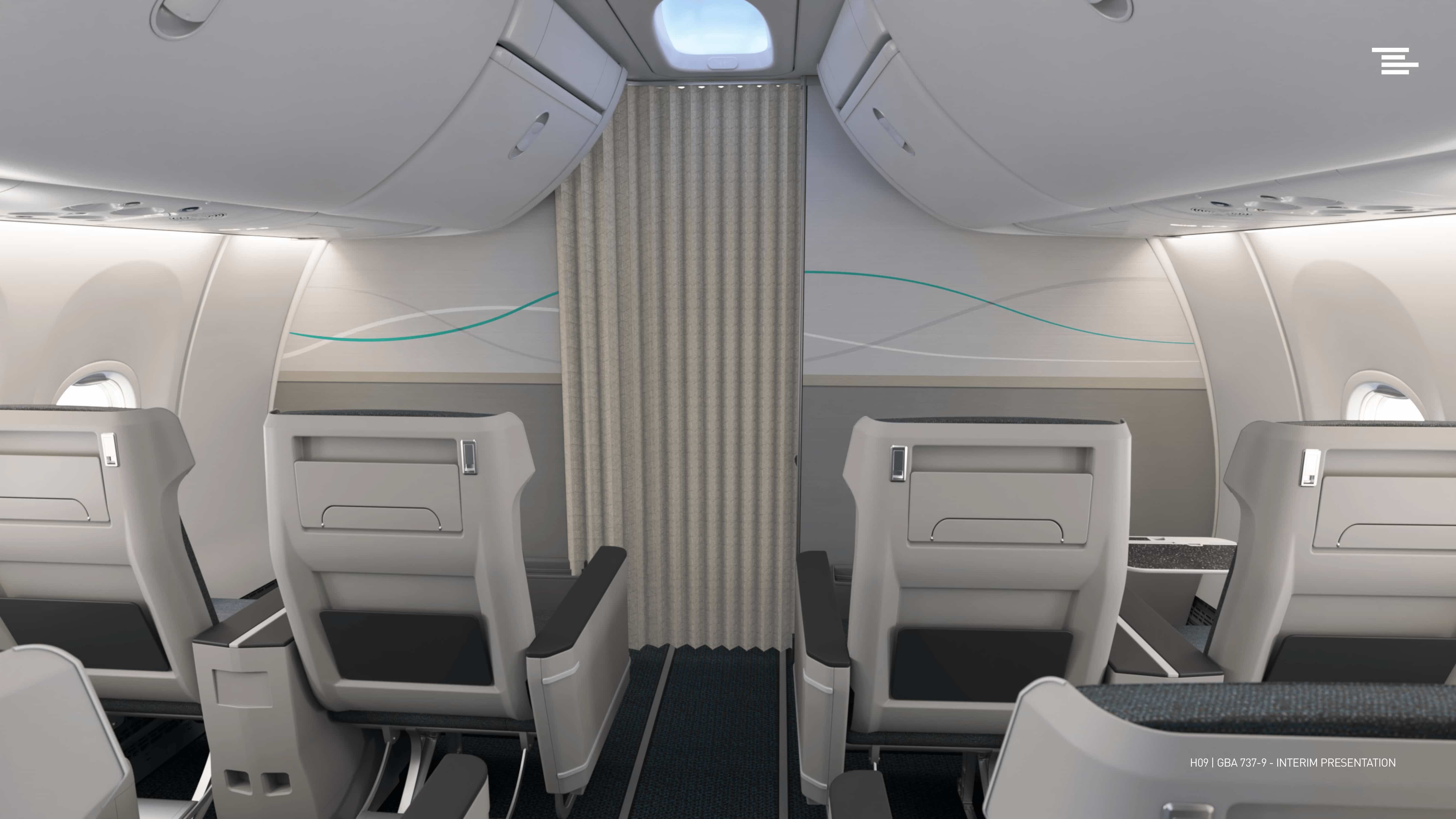 Premium cabin back view