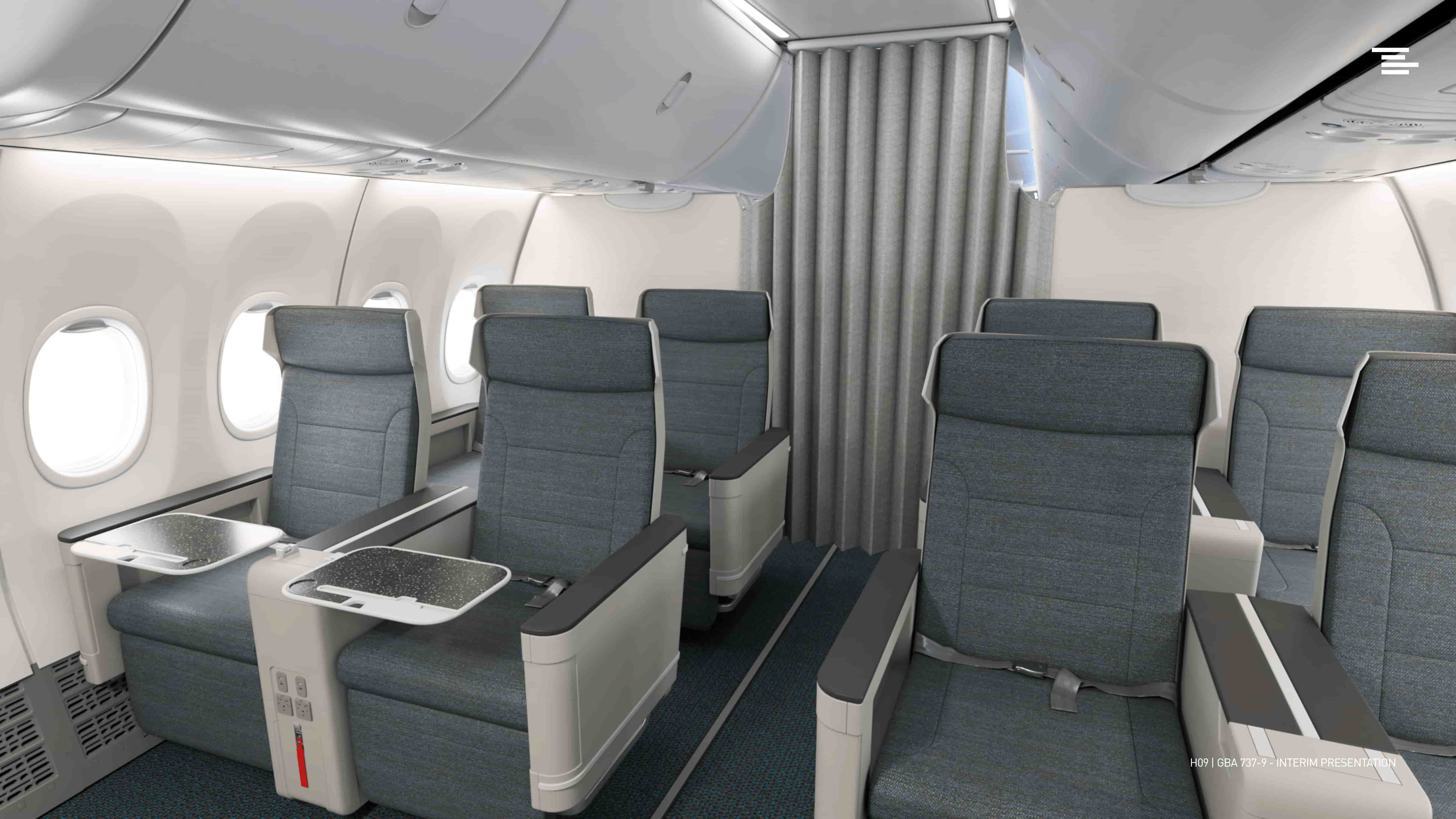 Premium cabin front view